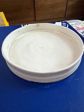 Handmade White Ceramic Dish 6.25” beautifully imperfect